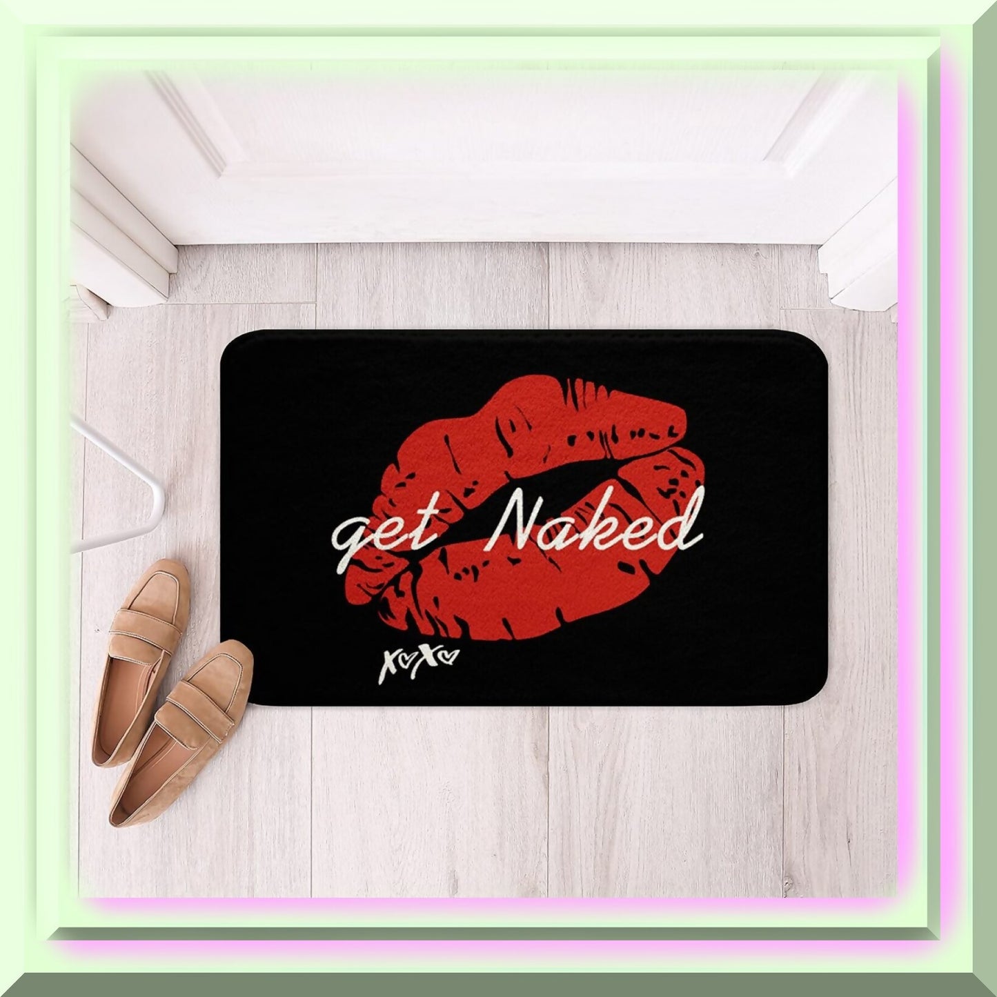 Red Lips Microfiber Non Slip Bath Mat 16"x24"