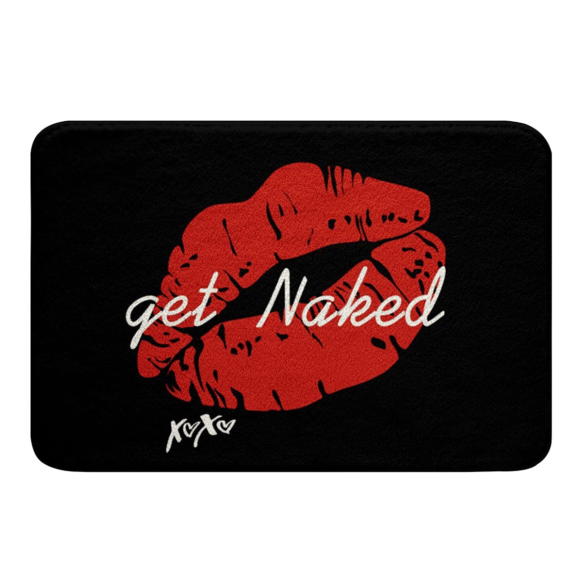 Red Lips Microfiber Non Slip Bath Mat 16"x24"