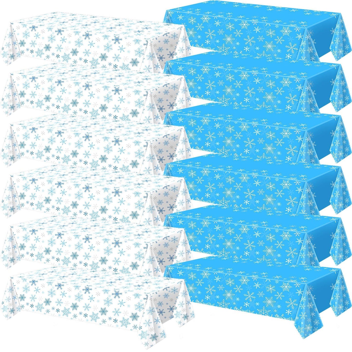Winter Snowflake Plastic Tablecloths for Parties and Events
