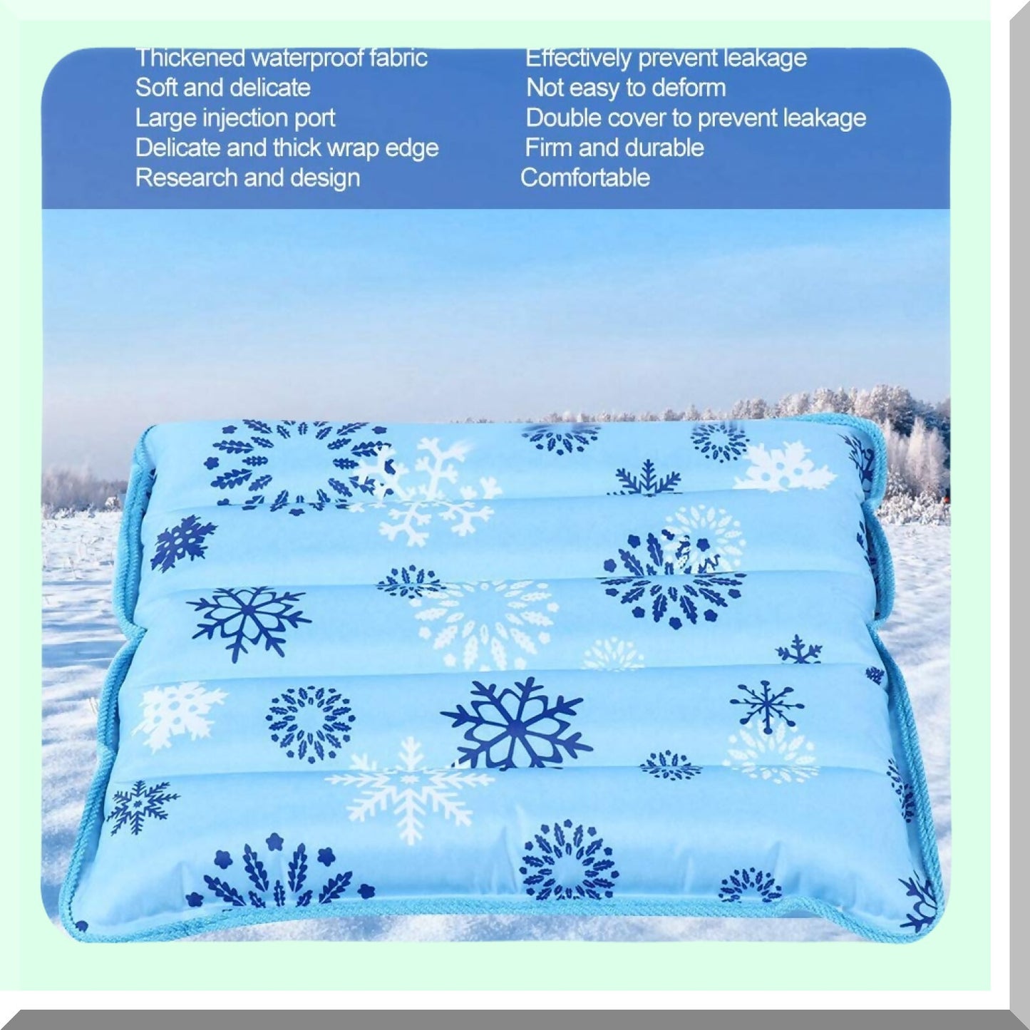 ChillMax Gel Cooling Cushion - Reusable Ice Packs for Summer, Removable Seat Pad with Ice Crystal Powder Technology, Cooling Artifact for Bedrooms & Cars