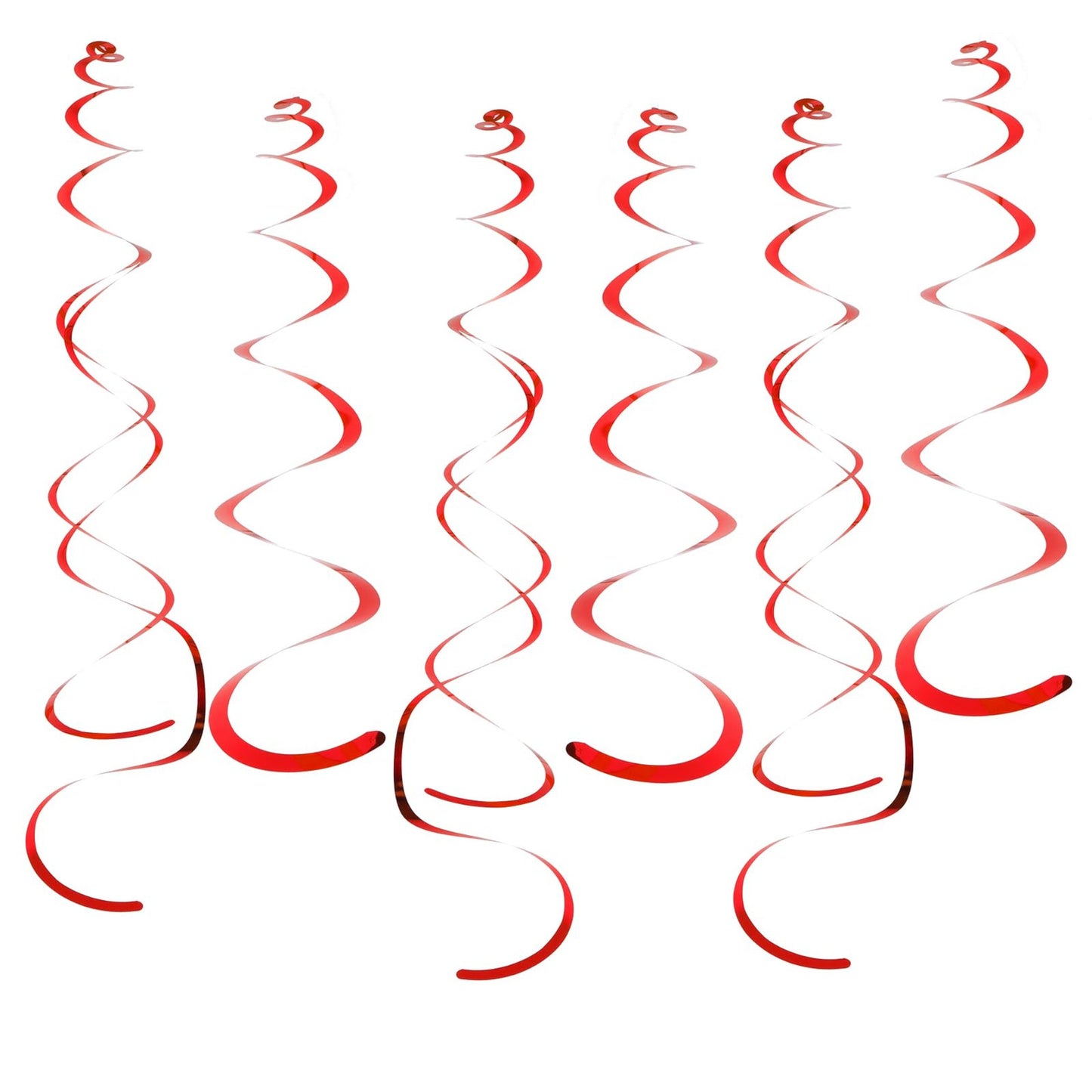Red Party Swirl Decorations Hanging Streamers for Ceiling
