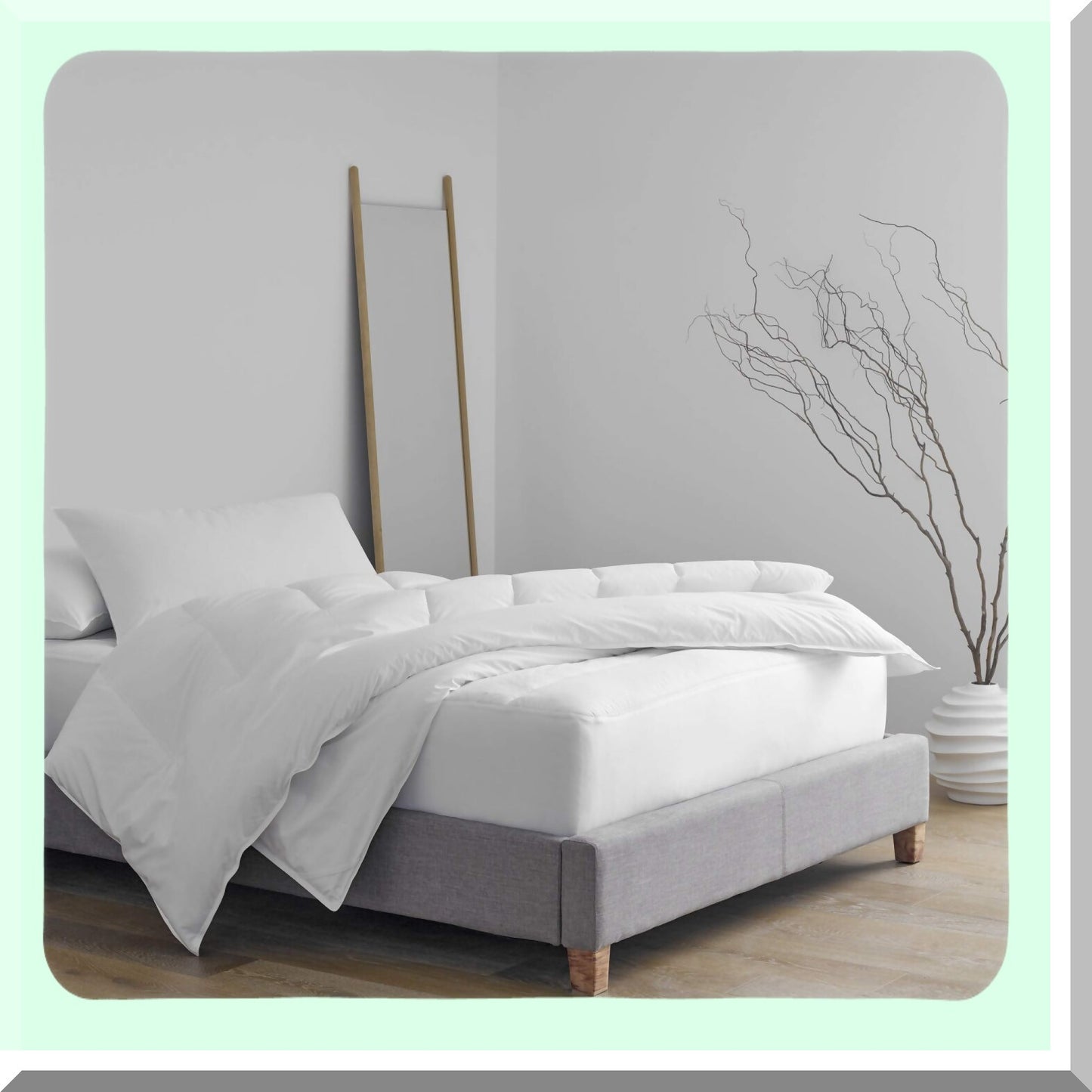 PureSleep Comfort Pillow Duo - Standard Size, White 2 Pack - Hypoallergenic, Breathable, Soft Cotton Cover - Essential Bedding Set