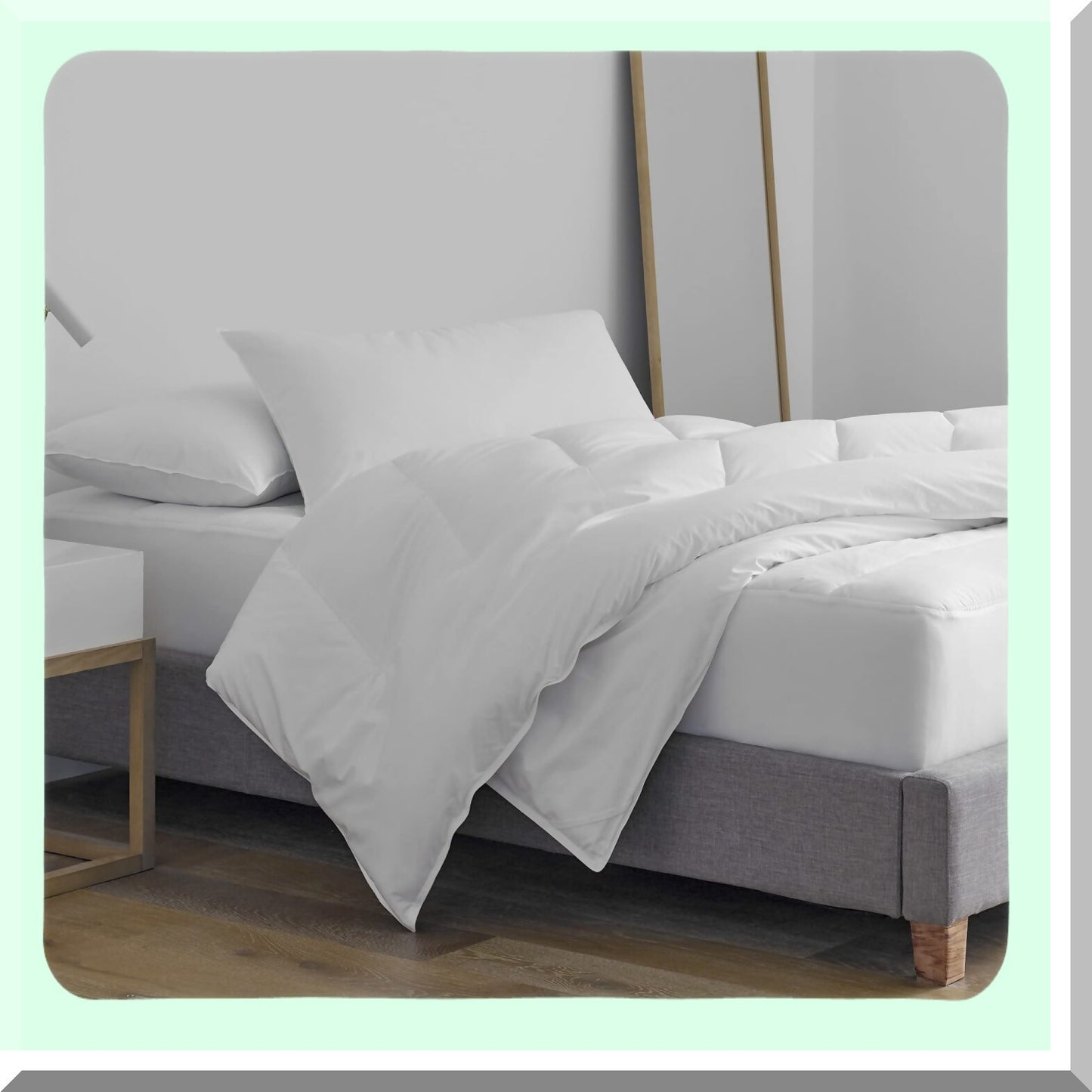 PureSleep Comfort Pillow Duo - Standard Size, White 2 Pack - Hypoallergenic, Breathable, Soft Cotton Cover - Essential Bedding Set