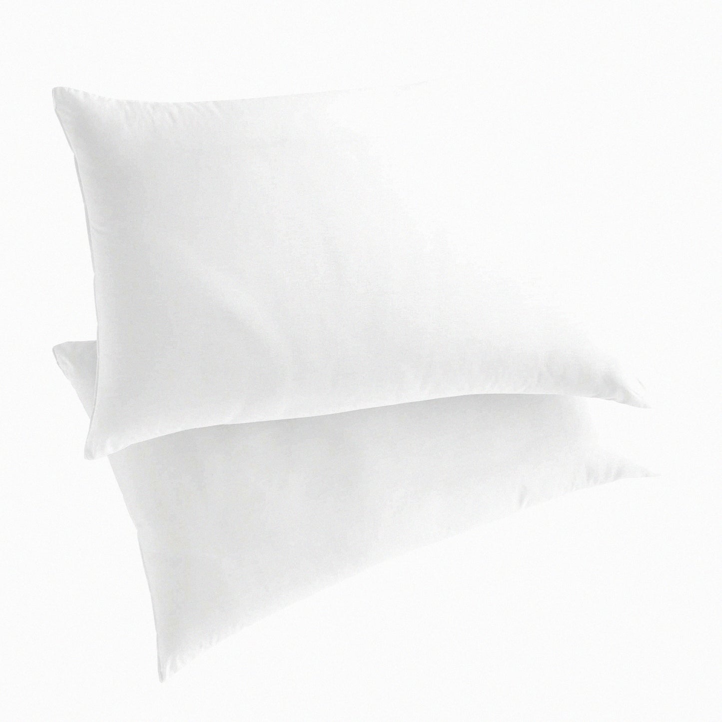 PureSleep Comfort Pillow Duo - Standard Size, White 2 Pack - Hypoallergenic, Breathable, Soft Cotton Cover - Essential Bedding Set