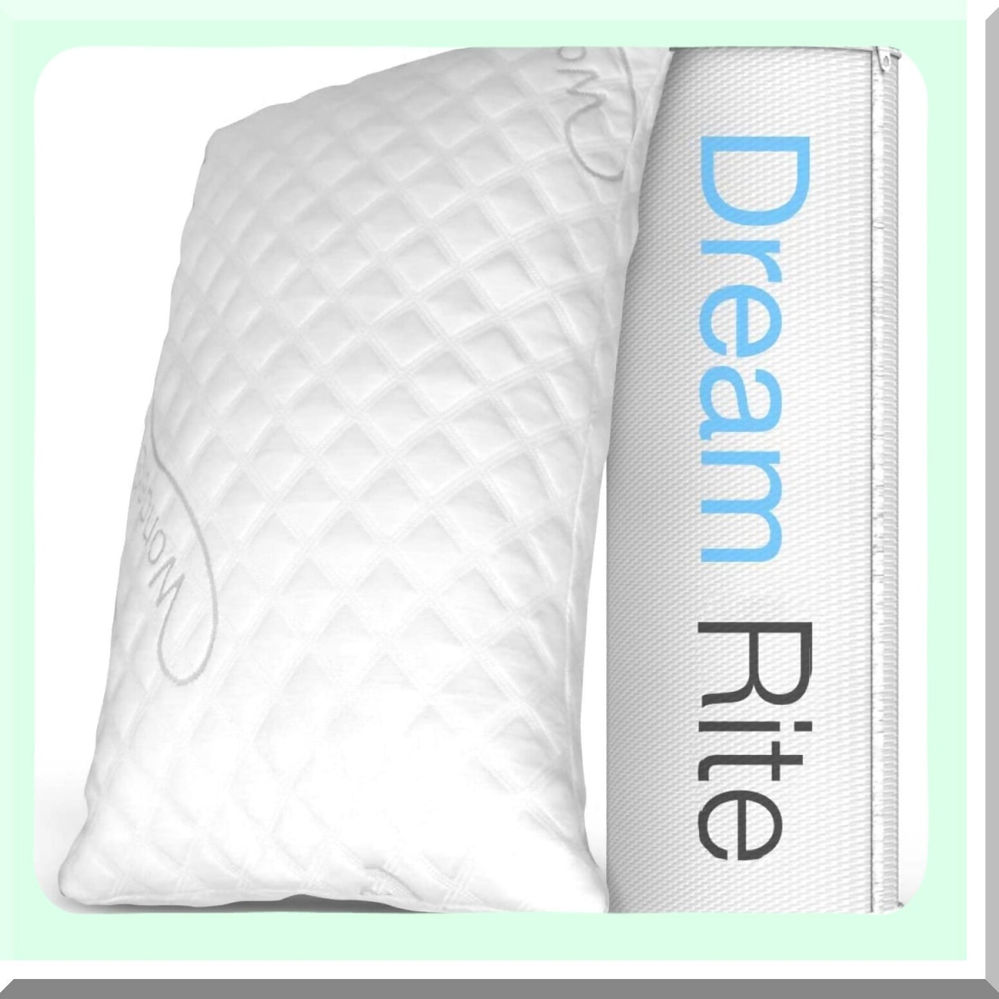 CoolDream Memory Foam Luxury Pillow - Adjustable Loft Hotel Collection Grade with Cooling Bamboo Cover - Queen Size Pack