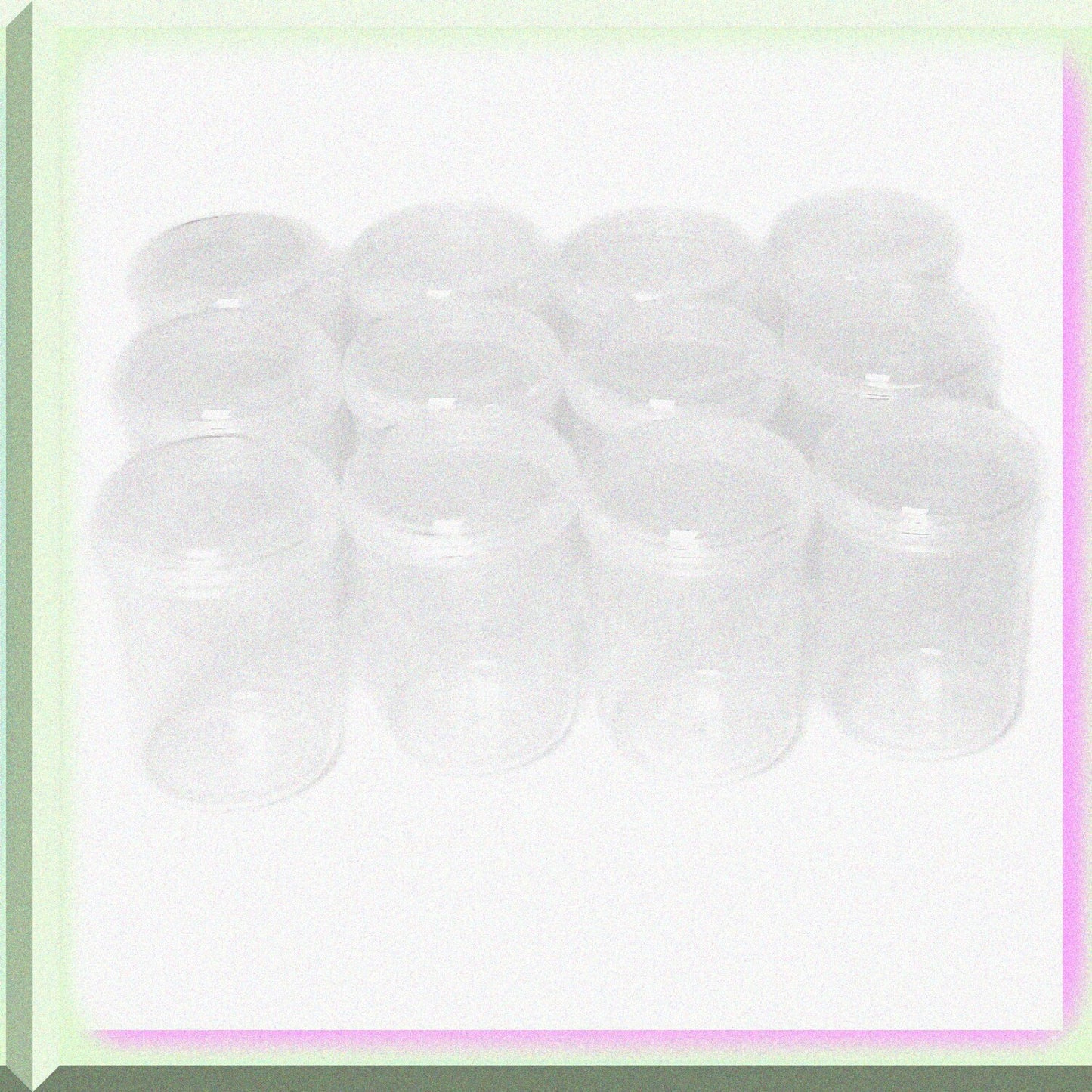12 Plastic Containers with Rounded Screw-Top Lids