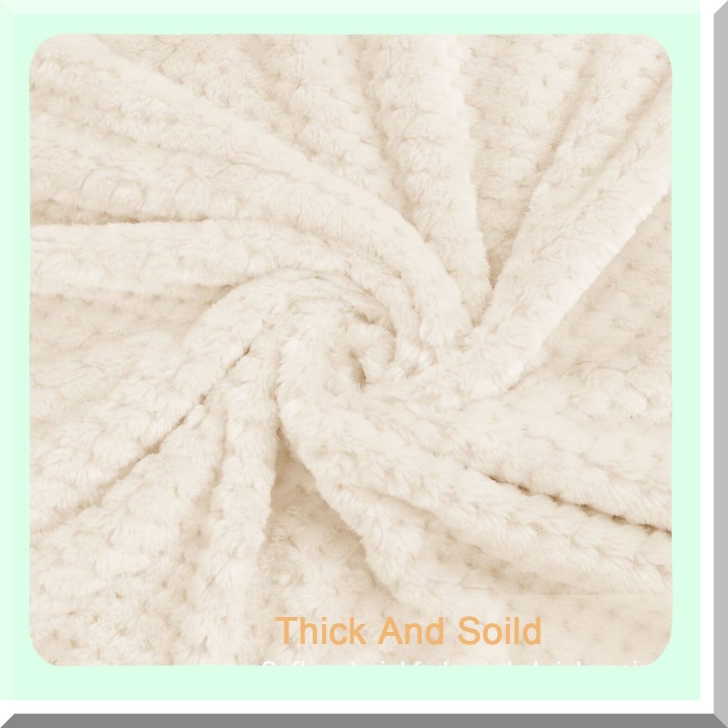 CozyDream Flannel Fleece Blanket - Soft, Warm, Lightweight Microfiber, 78x90 Inches, Beige, 330GSM Plush for Bed