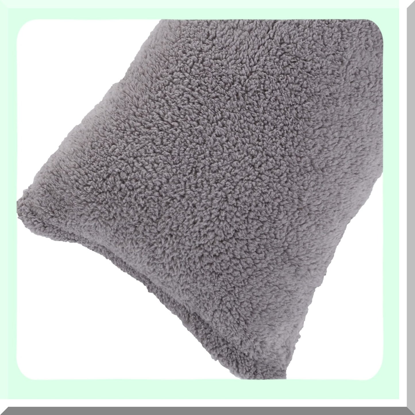 Sherpa Comfort Body Pillow Cover - Soft Plush Fabric with Side Zipper - 18 x 52 Inches - Grey Color - Cozy Sleep Accessories for Better Rest and Relaxation