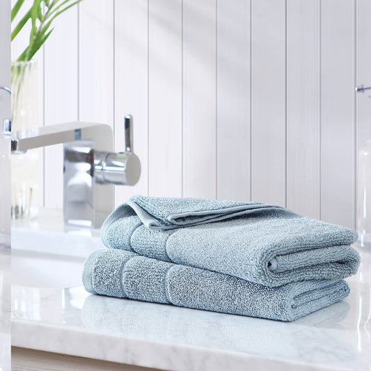 2-Piece Cotton Hand Towel Set in Bay Blue