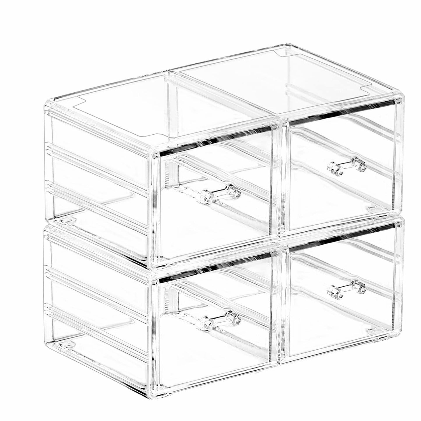 Pack of 2 Clear Acrylic Countertop Drawers