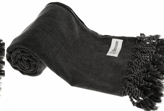100% Cotton Turkish Towel 33x66 Inches Anthracite