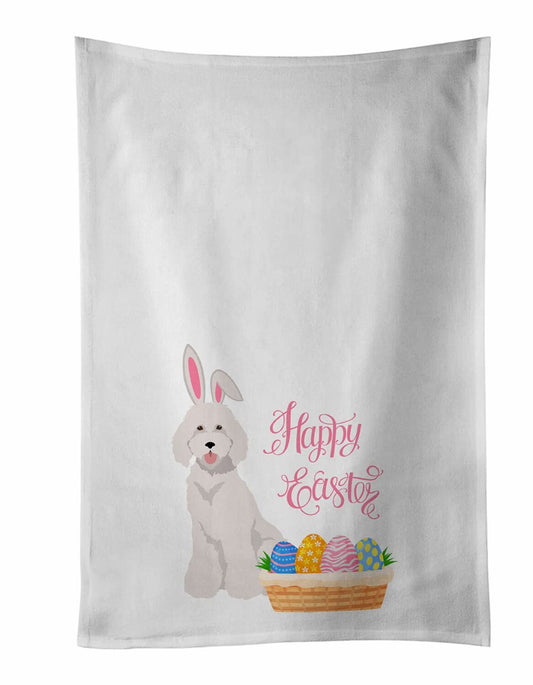 White Poodle Kitchen Towel Set of 2 19x25