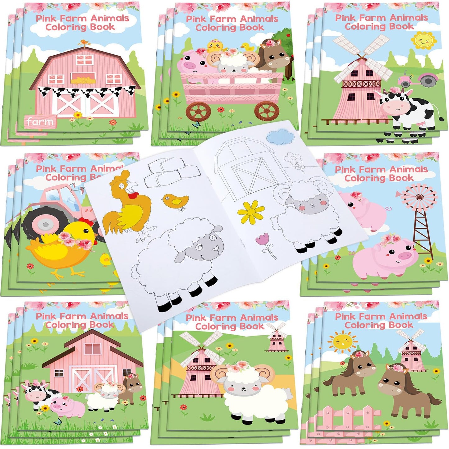 Colorful Creations Party Pack: 24 Mini Coloring Books for Kids - Unicorn & Bible Theme Art Activity Set - Perfect Birthday Gift Filler!