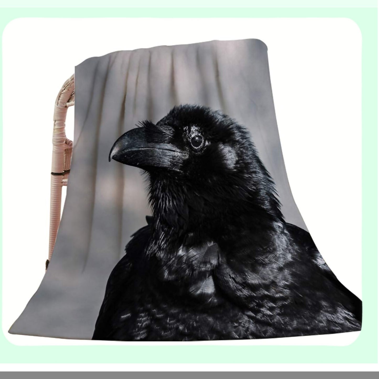 Wild Raven Cozy Throw - Soft, Warm Decorative Blanket for Bed, Chair, Couch, Sofa - 30"x40""