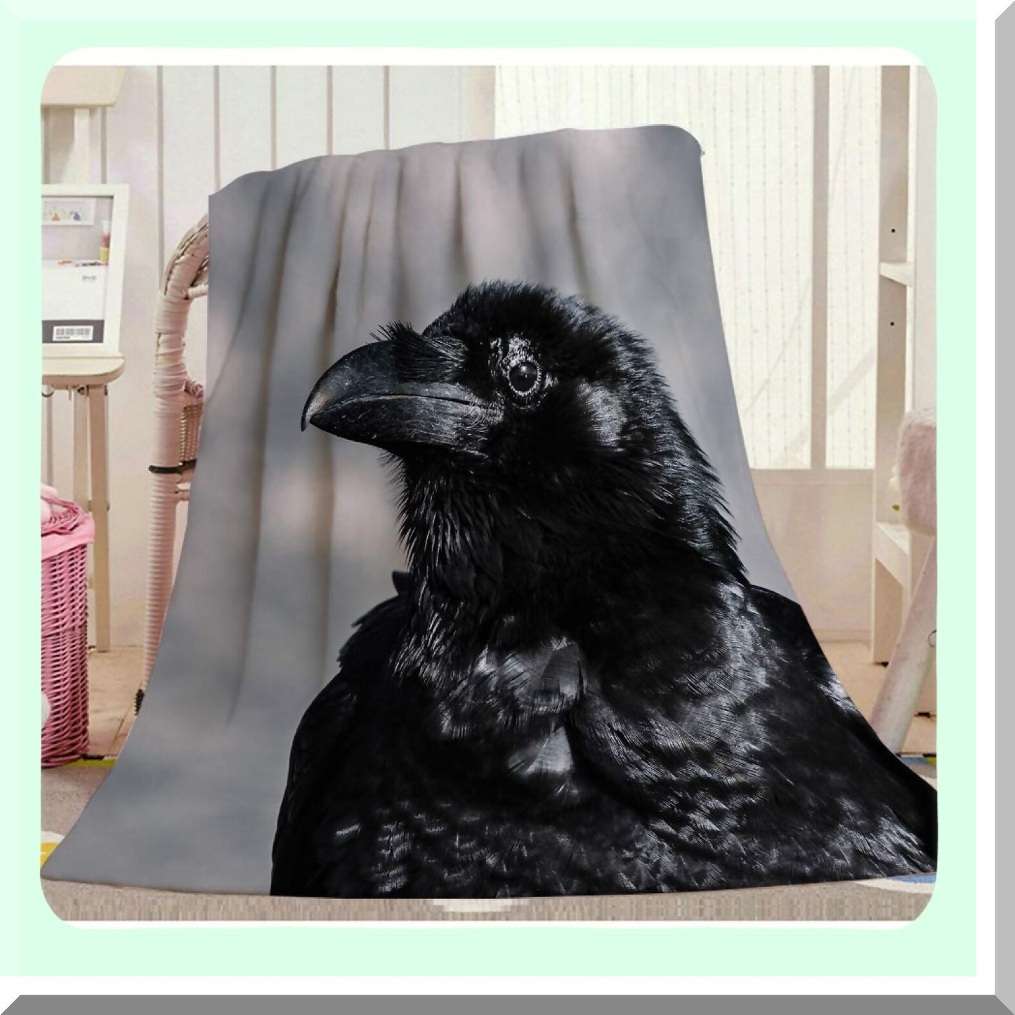 Wild Raven Cozy Throw - Soft, Warm Decorative Blanket for Bed, Chair, Couch, Sofa - 30"x40""