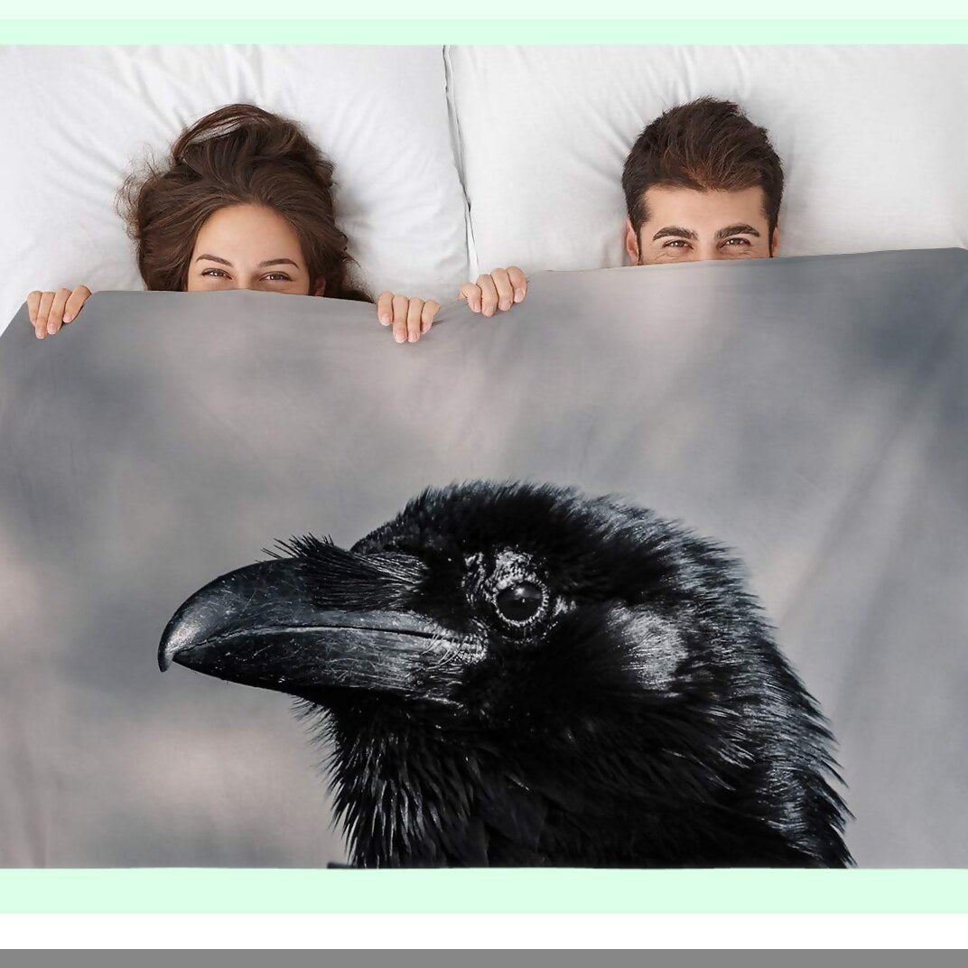 Wild Raven Cozy Throw - Soft, Warm Decorative Blanket for Bed, Chair, Couch, Sofa - 30"x40""