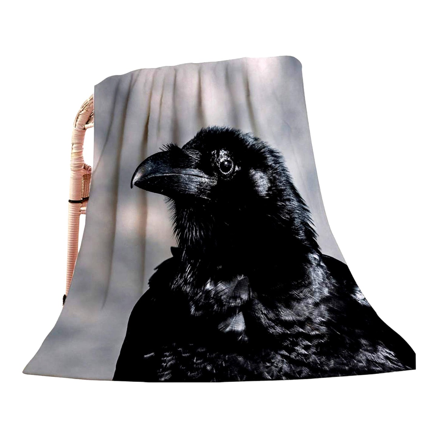 Wild Raven Cozy Throw - Soft, Warm Decorative Blanket for Bed, Chair, Couch, Sofa - 30"x40""