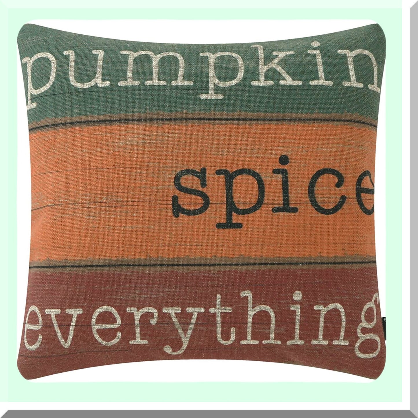 Pumpkin Spice Fall Farmhouse Pillowcase - Autumn Decorative Cushion Cover for Couch Sofa - Outdoor Thanksgiving Throw Pillow Cover 18x18"