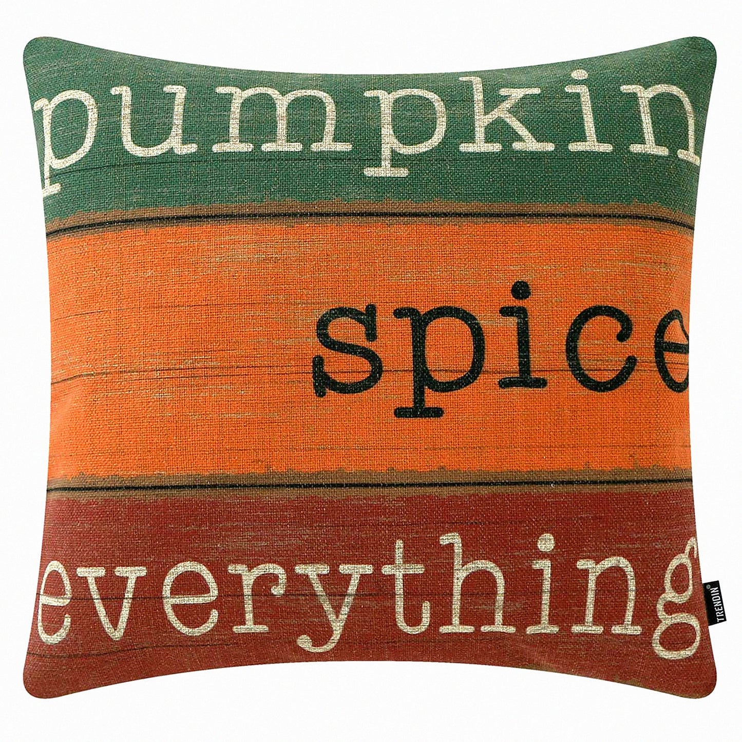 Pumpkin Spice Fall Farmhouse Pillowcase - Autumn Decorative Cushion Cover for Couch Sofa - Outdoor Thanksgiving Throw Pillow Cover 18x18"