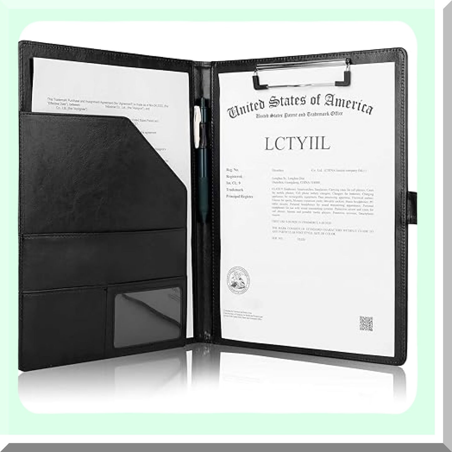 A4 Leather Padfolio for Documents and Business Use