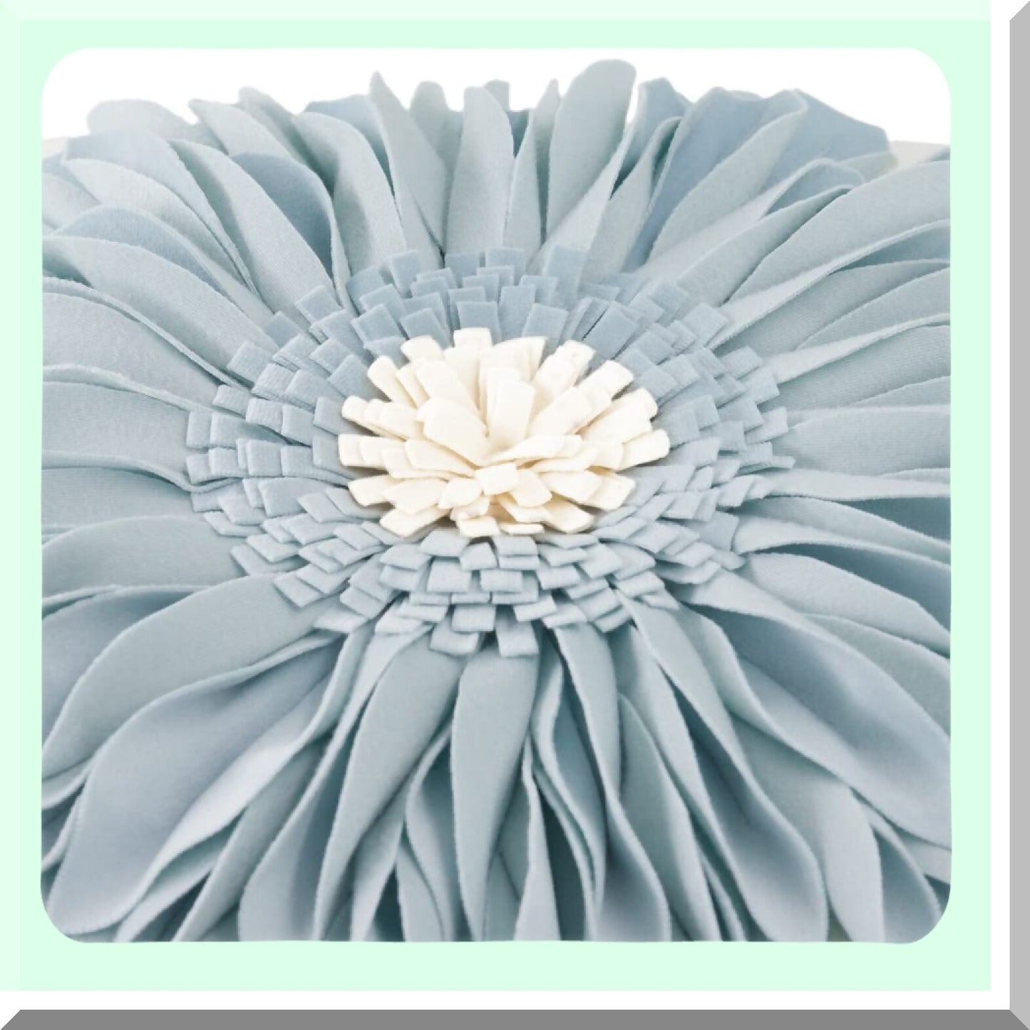 Sunflower Bloom 3D Decor Pillow - Floral Throw Pillowcase Set for Home Decor - Couch & Bed Accent - 18x18 Inch Blue Living Room Cushion