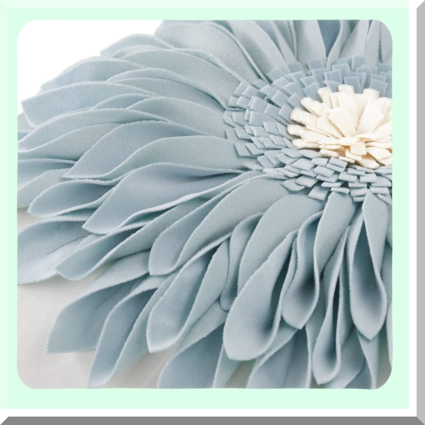 Sunflower Bloom 3D Decor Pillow - Floral Throw Pillowcase Set for Home Decor - Couch & Bed Accent - 18x18 Inch Blue Living Room Cushion