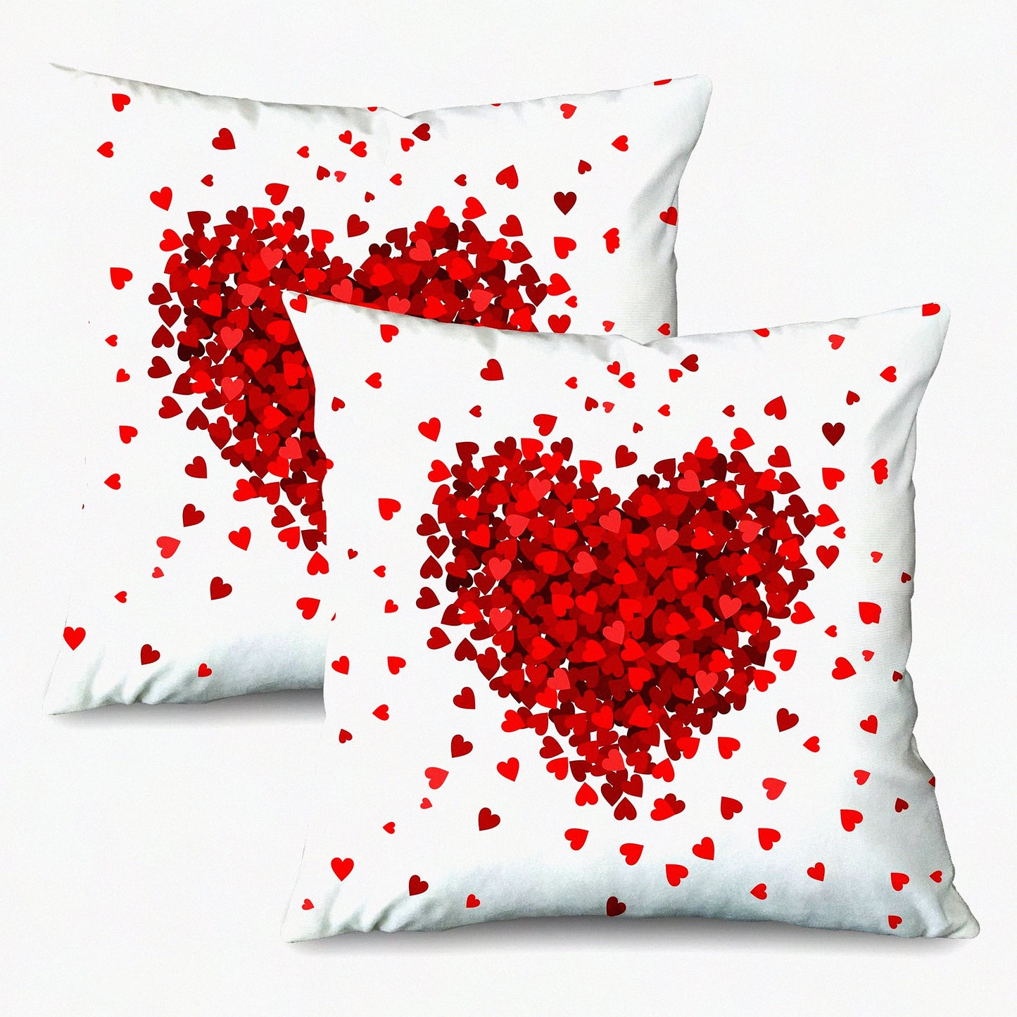 Love Nest RedHeart Pillow Covers 18x18 Set of 2 - Romantic Wedding Home Decor, Decorative Throw Pillows for Girls and Women - Valentine's Day Gift