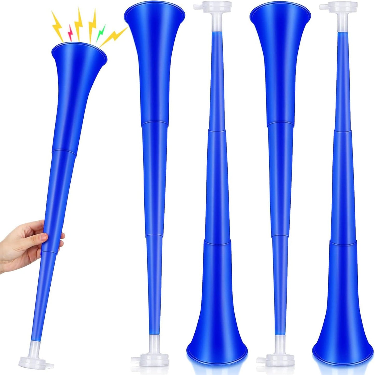 Collapsible 24 Inch Plastic Stadium Horn for Sports Events and Parties