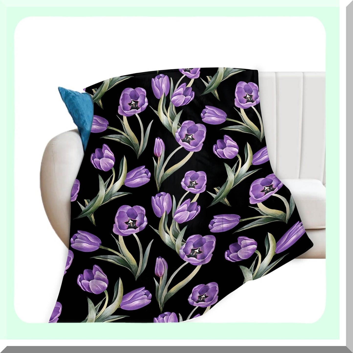 CozyTulip Fleece Blanket - Soft, Warm Floral Throw for Girls, Women, Kids & Adults - Perfect for Couch, Sofa, or Bed - 40"x50""