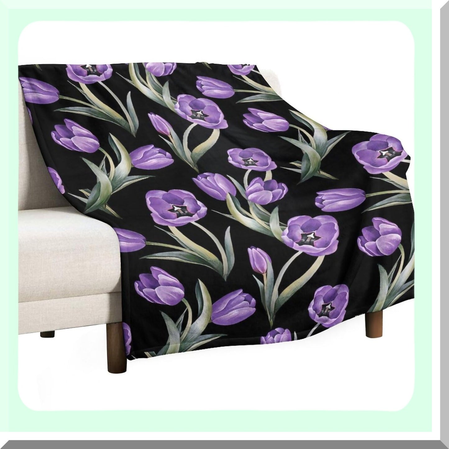 CozyTulip Fleece Blanket - Soft, Warm Floral Throw for Girls, Women, Kids & Adults - Perfect for Couch, Sofa, or Bed - 40"x50""