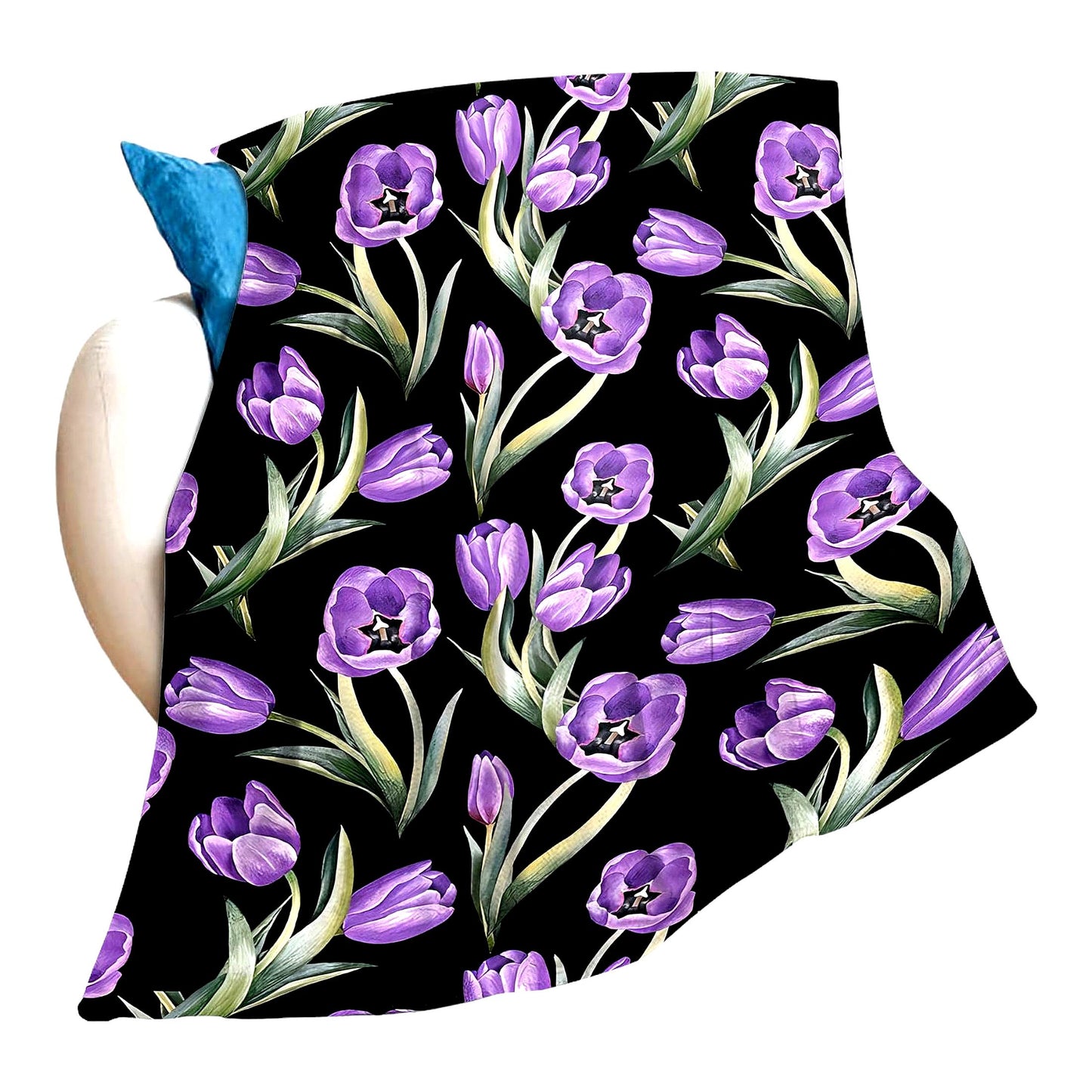 CozyTulip Fleece Blanket - Soft, Warm Floral Throw for Girls, Women, Kids & Adults - Perfect for Couch, Sofa, or Bed - 40"x50""