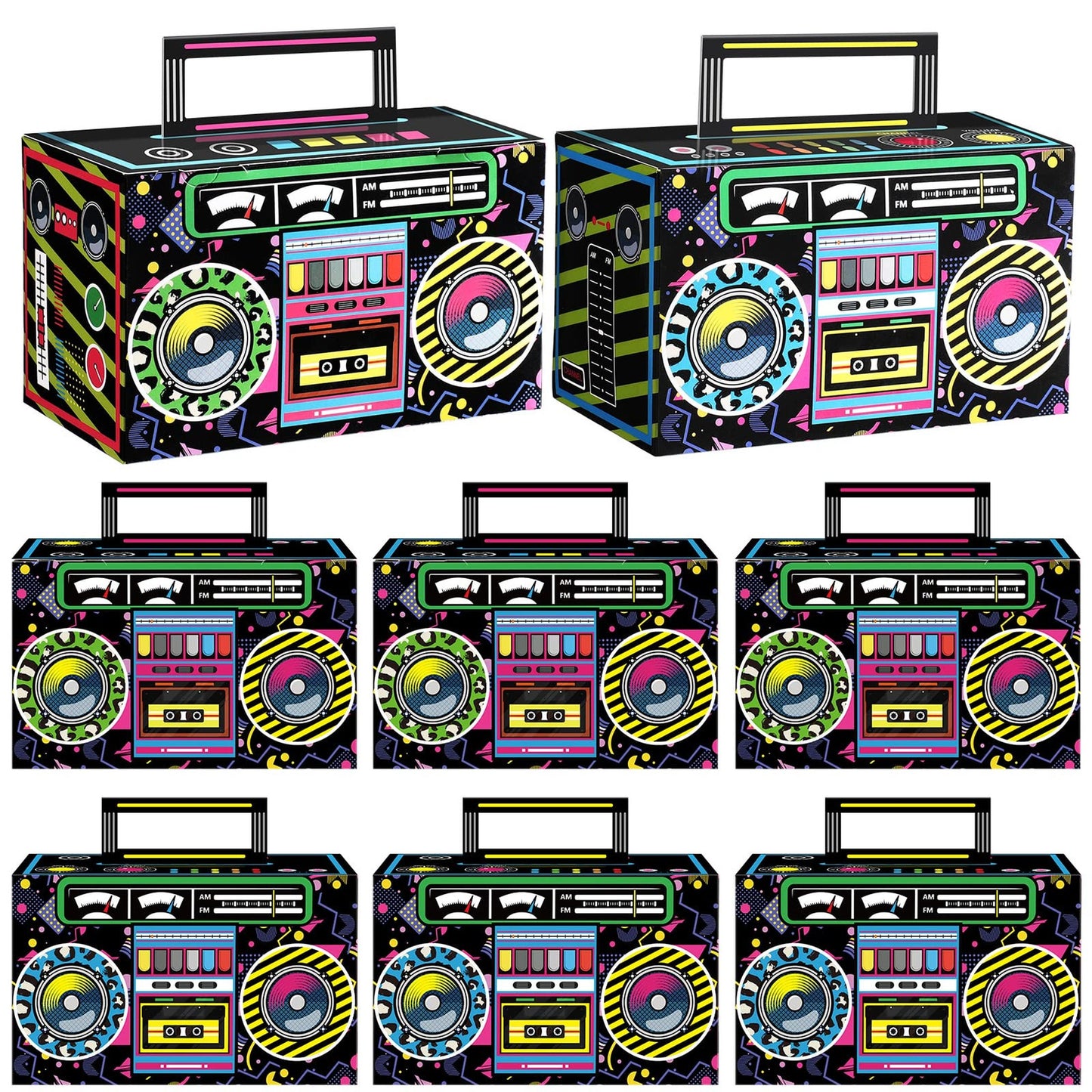 80s Retro Boom Box Favor Boxes for Parties