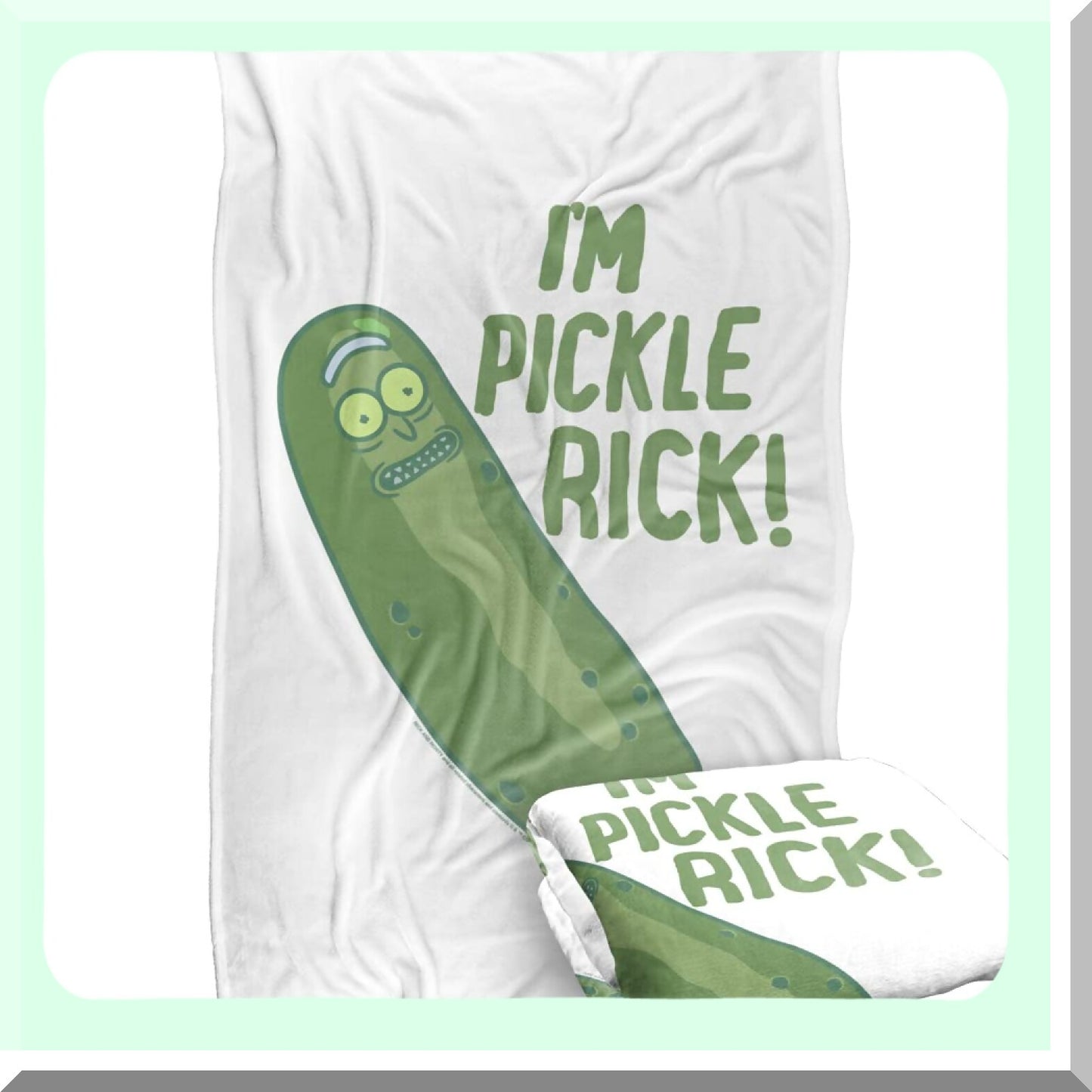 Pickle Rick Silky Soft Throw Blanket - 36x58 Rick and Morty Cozy Fleece