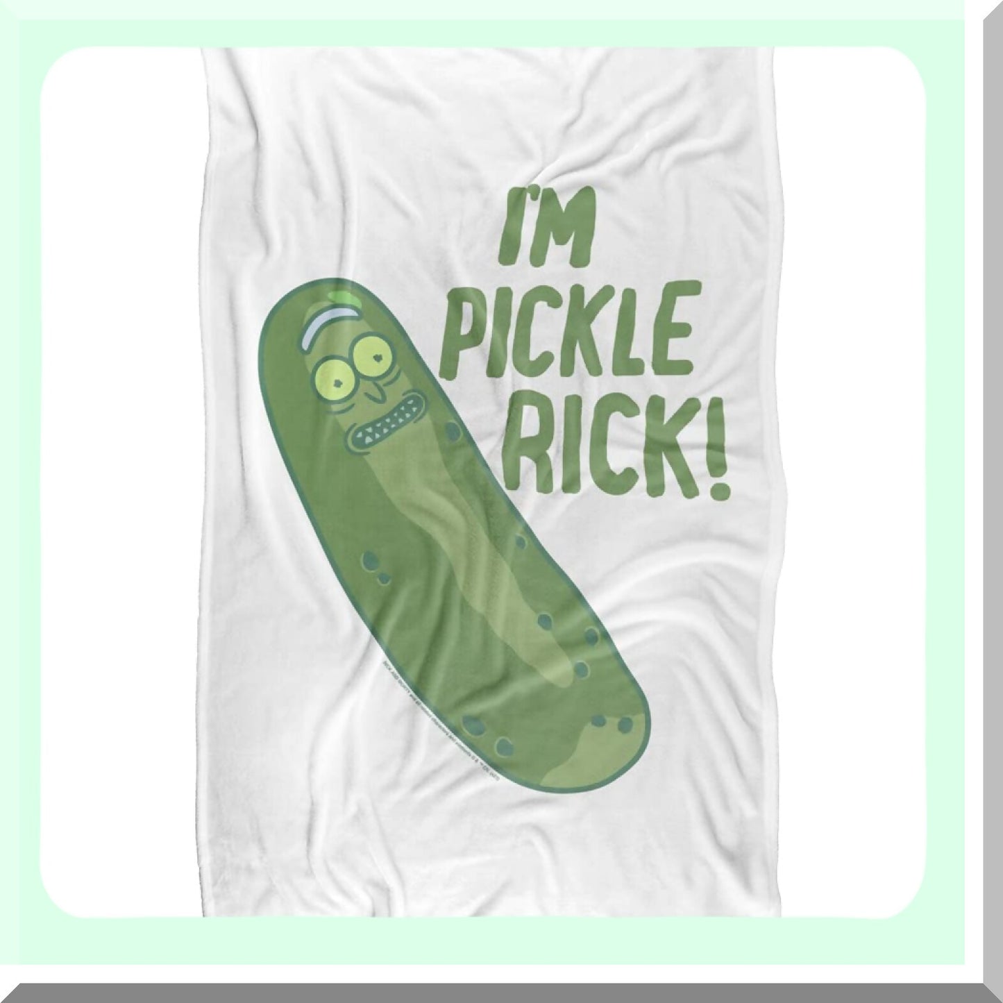 Pickle Rick Silky Soft Throw Blanket - 36x58 Rick and Morty Cozy Fleece