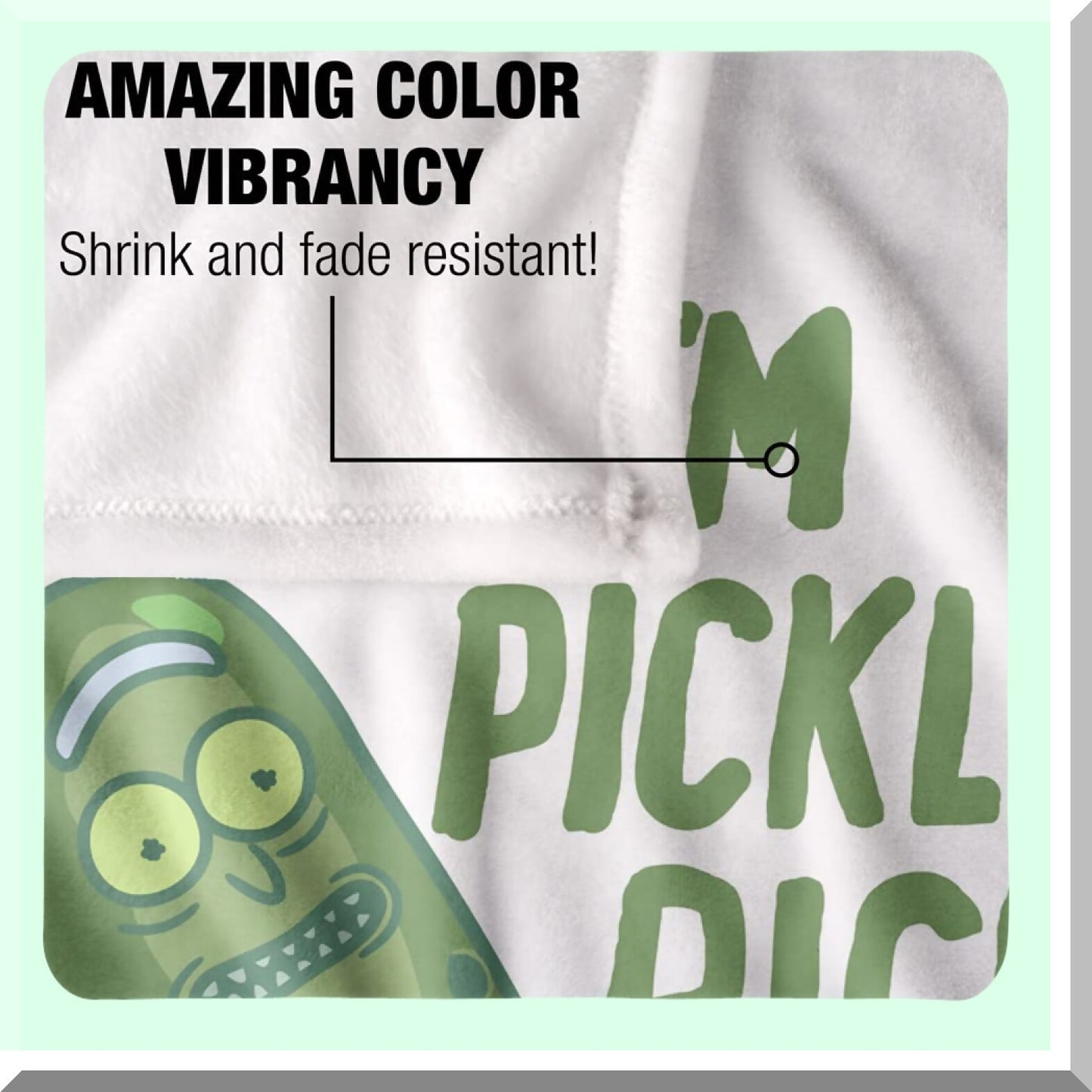 Pickle Rick Silky Soft Throw Blanket - 36x58 Rick and Morty Cozy Fleece