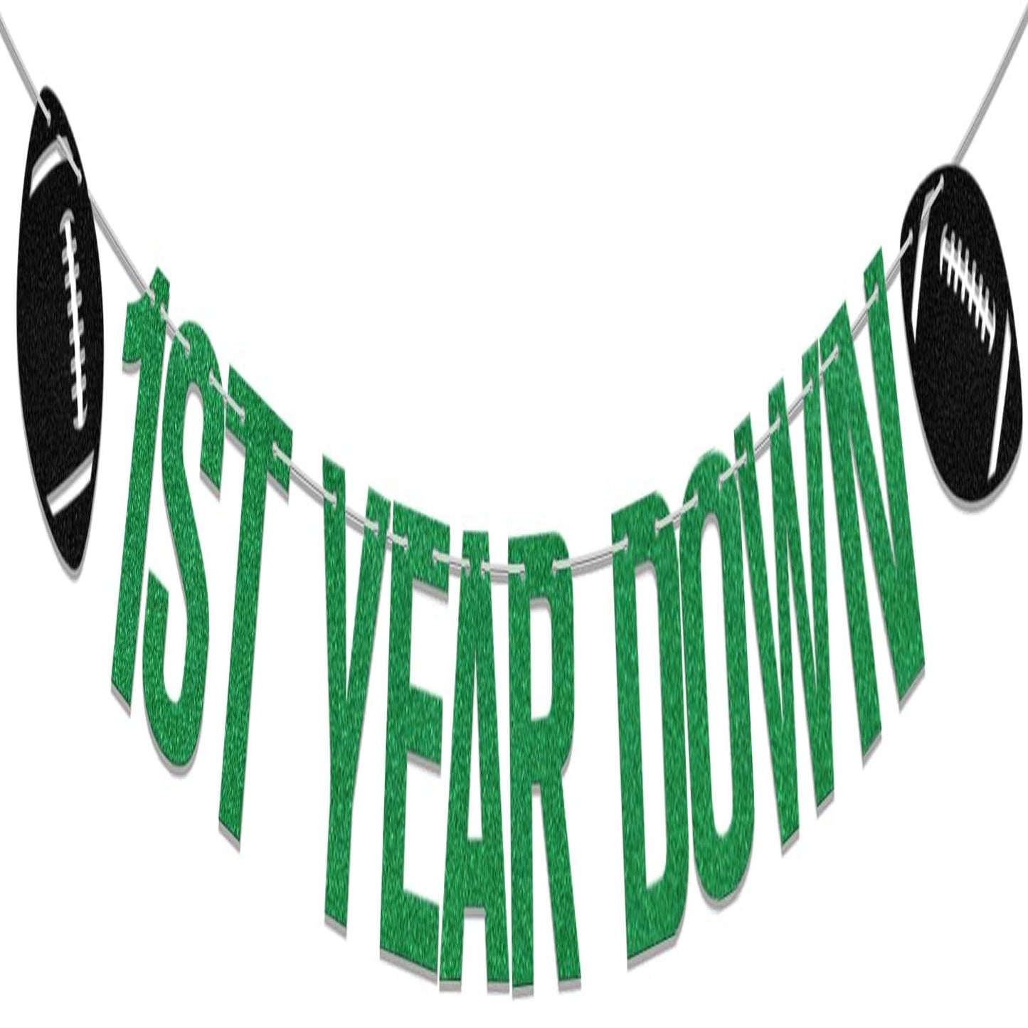 Football First Birthday Banner for Sports Theme Party