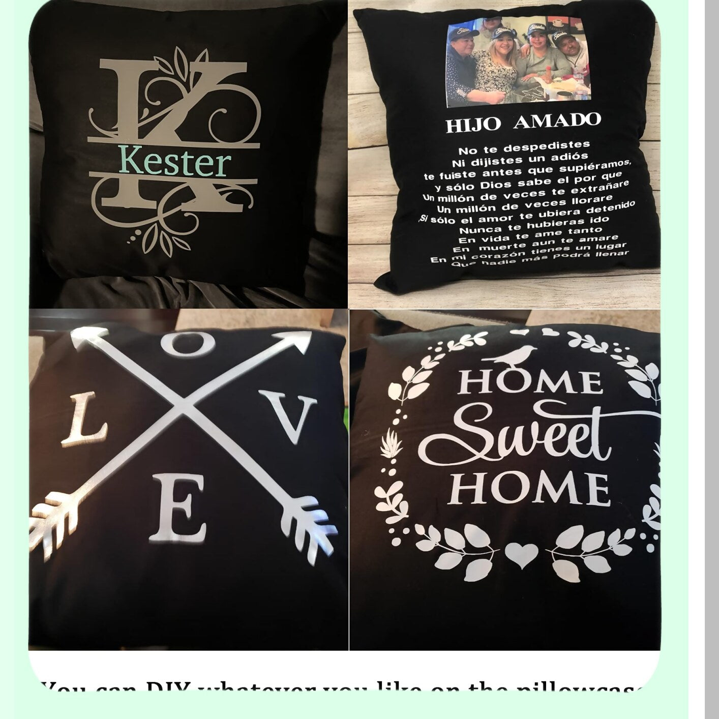 ComfortCotton Square Pillowcase Set - 4 Pack Solid Black Decorative Cushion Covers for DIY Sublimation Blank Throw Pillows. Ideal for Sofa or Bedroom Décor, 18x18 inch Size.