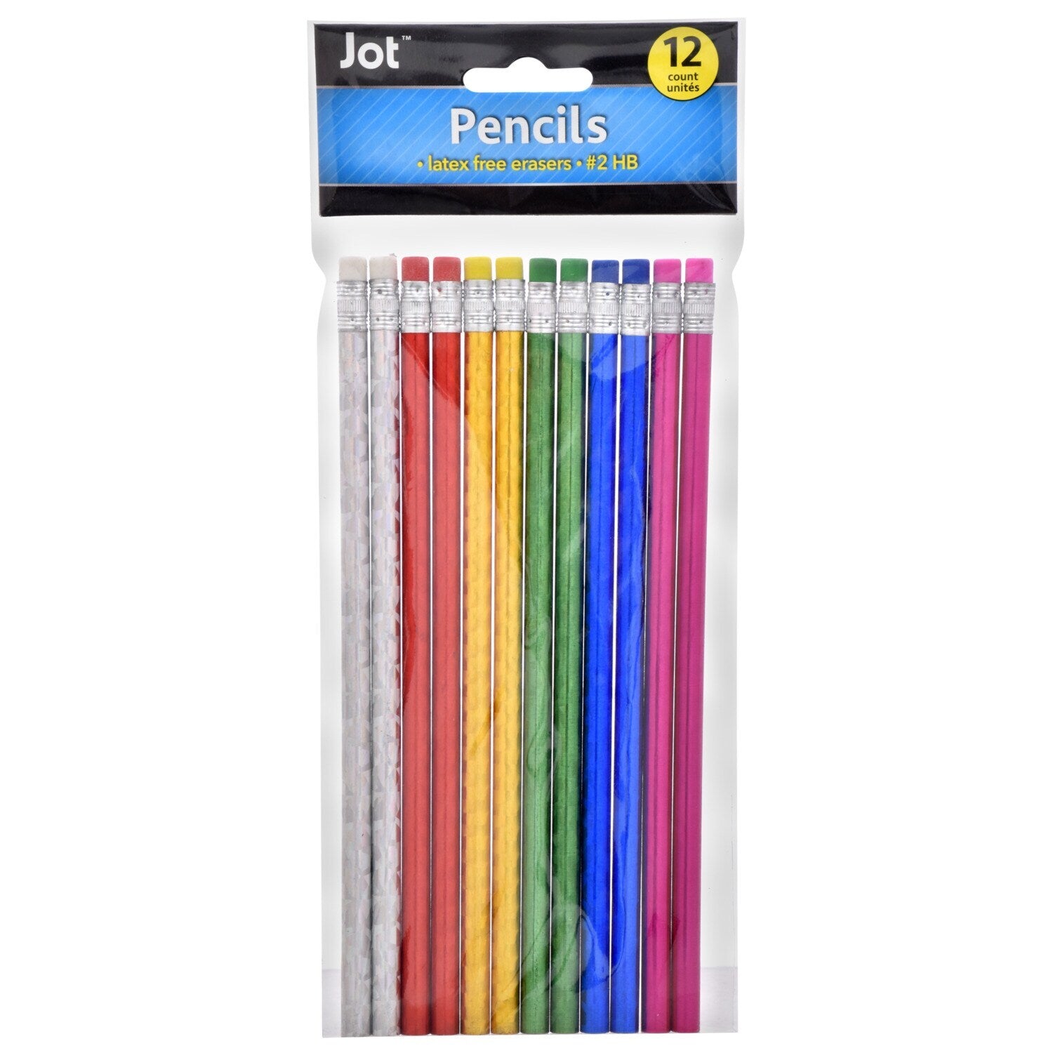 Jot Holographic #2 Wooden Pencils, 12-ct. Packs (Pack of 8)