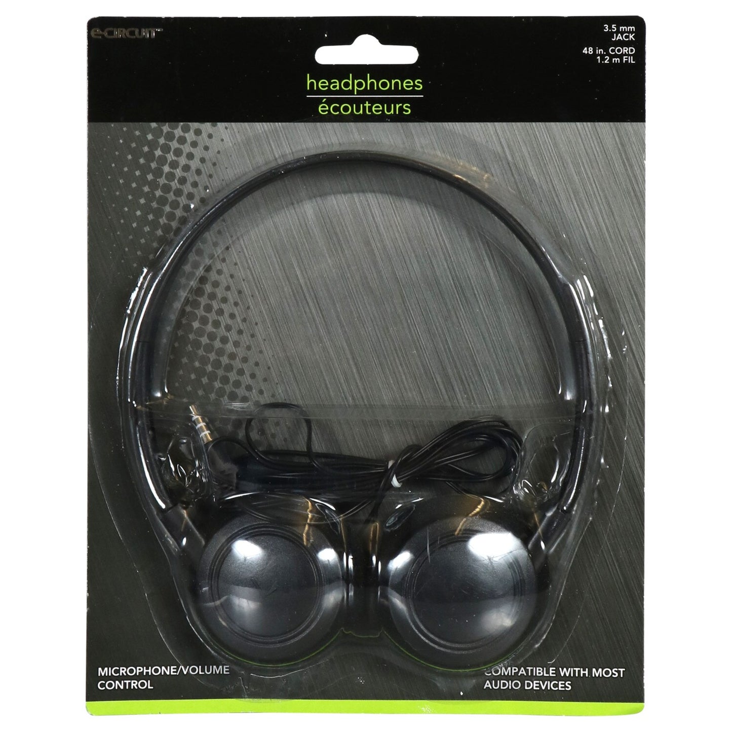 E-Circuit Round Over-Ear Headphones, 48 in. (Pack of 24)