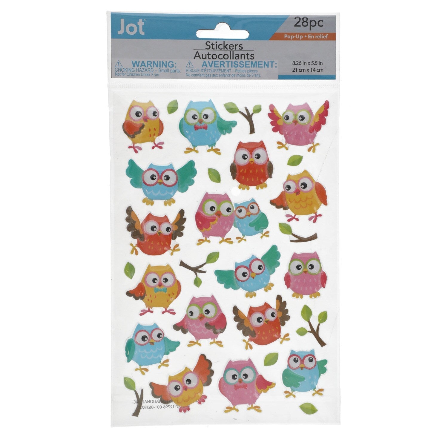 Jot Assorted Pop-Up Foil Stickers (Pack of 36)