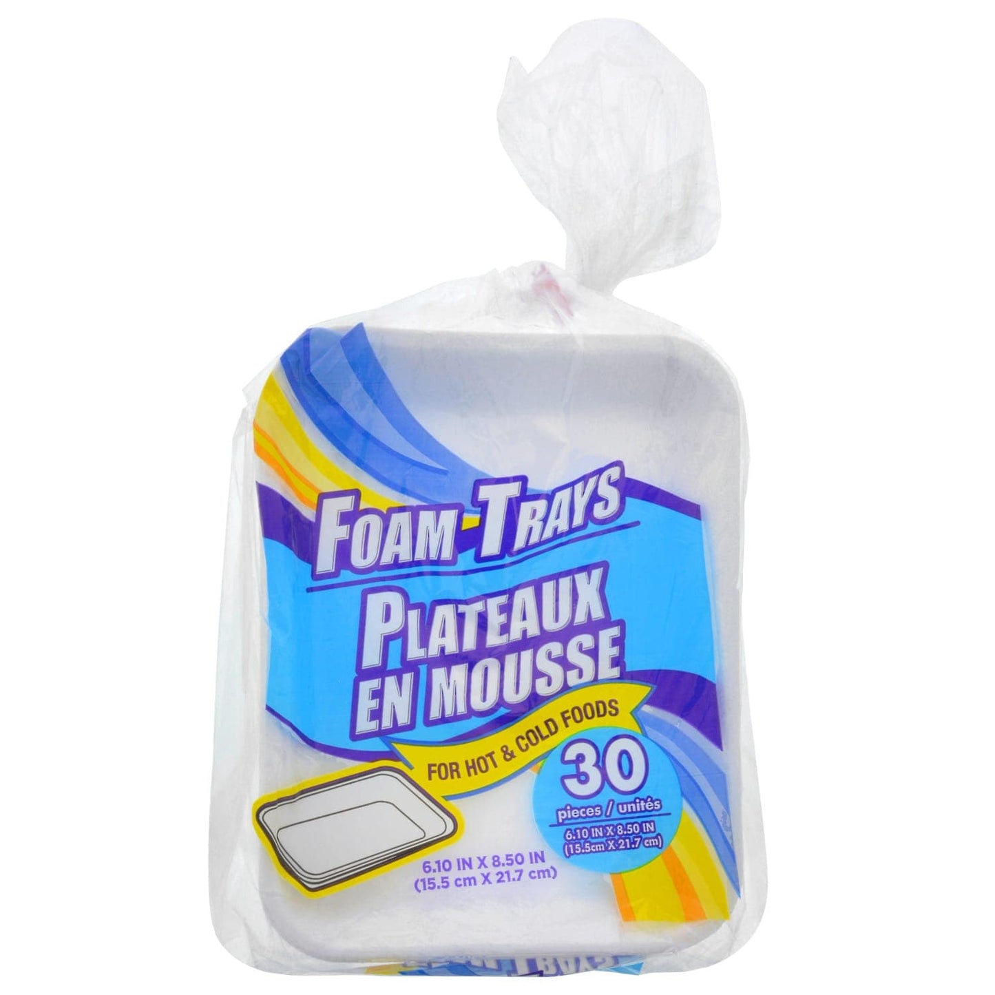 White Foam Trays, 30-ct. Packs (Pack of 12)