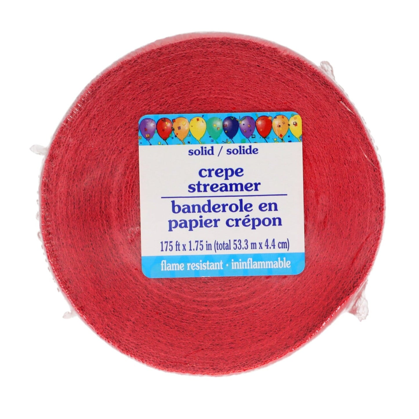 Red Crepe Paper Streamer, 175-ft. x 1.75-in. (Pack of 24)