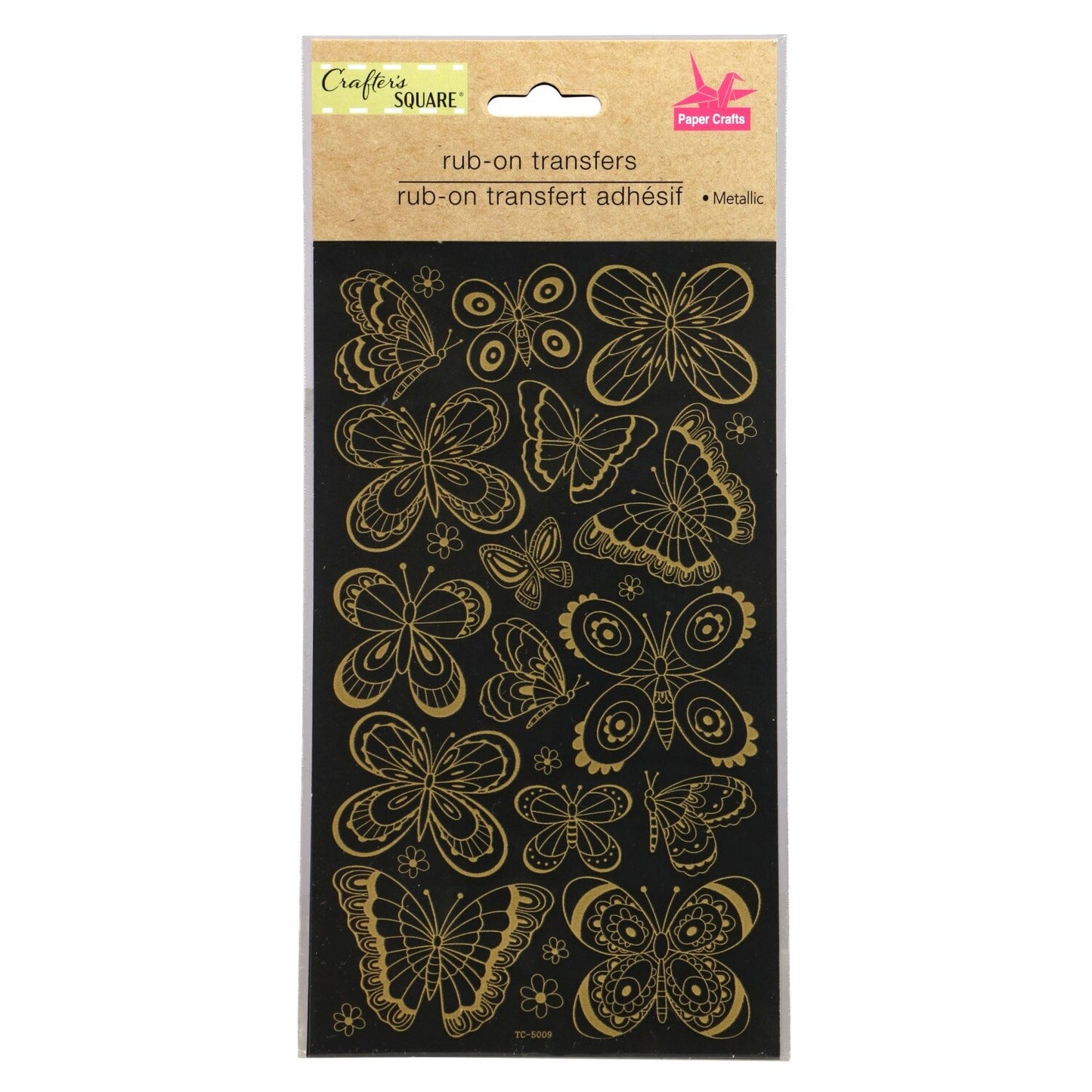 Crafter's Square Gold Metallic Rub-on Transfer Decals (Pack of 36)