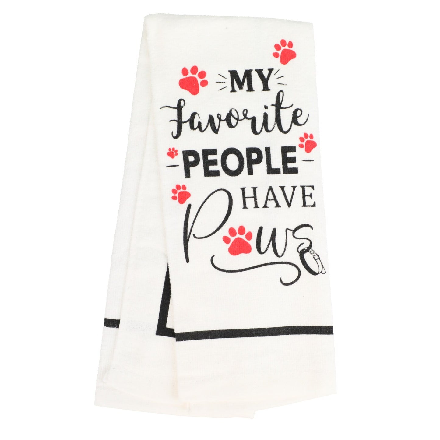 Home Collection Kitchen Towels with Pet Sentiments, 25x15 in. (Pack of 24)