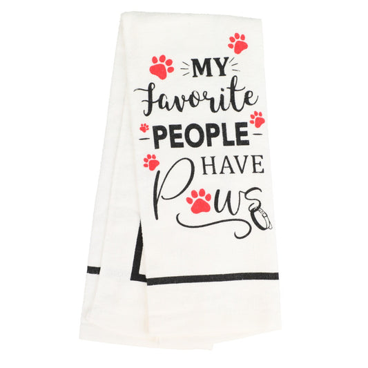 Home Collection Kitchen Towels with Pet Sentiments, 25x15 in. (Pack of 24)