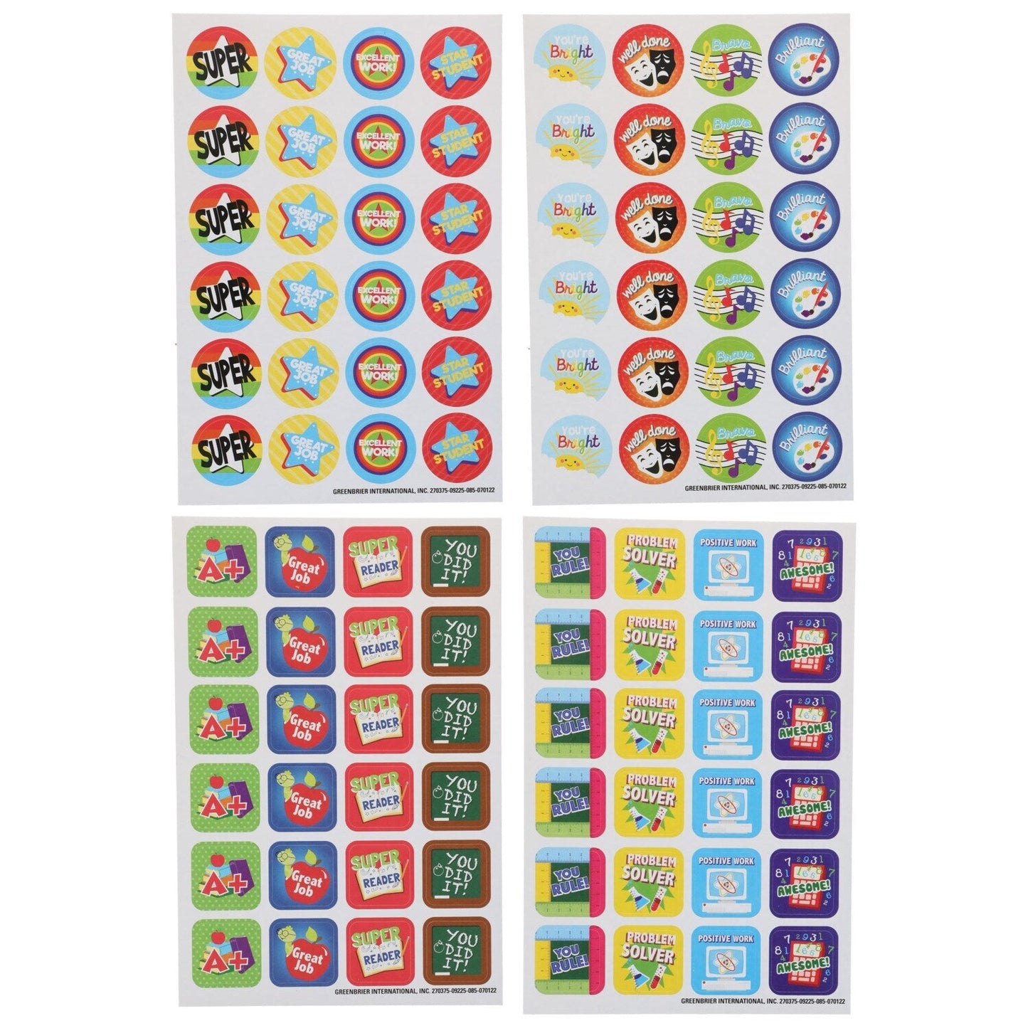 Assorted Reward Stickers, 96-ct. (Pack of 24)