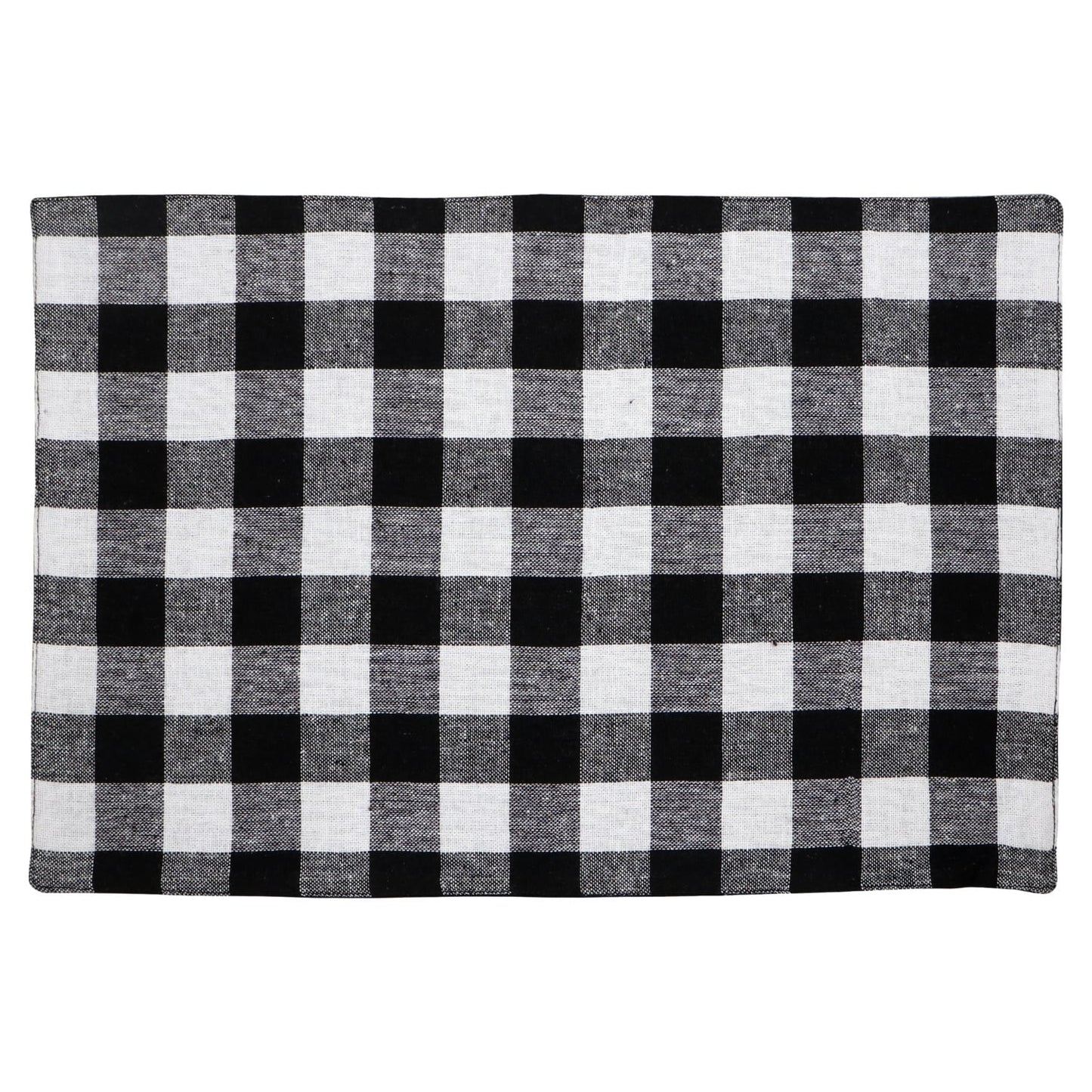 Home Collection Black and White Buffalo Plaid Placemats, 12x18-in. (Pack of 24)
