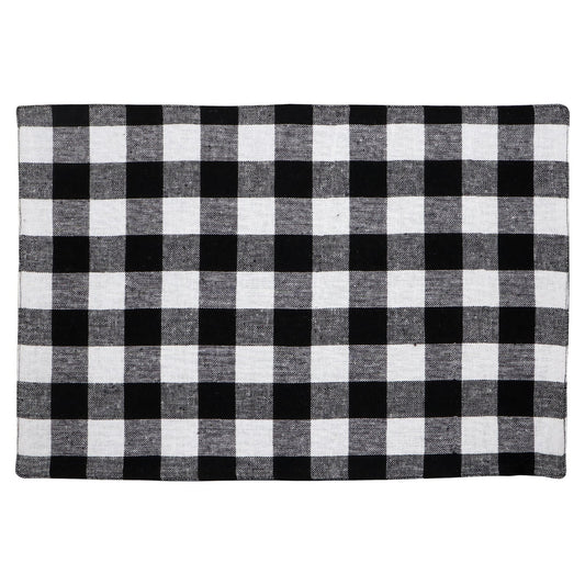 Home Collection Black and White Buffalo Plaid Placemats, 12x18-in. (Pack of 24)