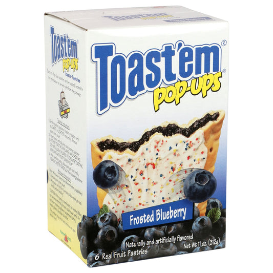 Toast'em Pop-Ups Frosted Blueberry Fruit Pastries, 11-oz. Boxes (Pack of 12)