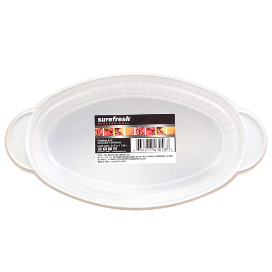 Sure Fresh Professional Oval Food Containers with Lids (Pack of 18)